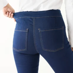 Ultrarekbare rechte jegging, tricot met jeanseffect
