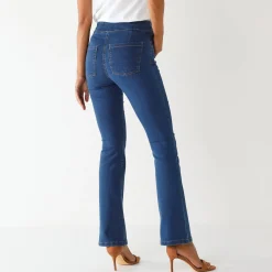 Ultrarekbare rechte jegging, tricot met jeanseffect