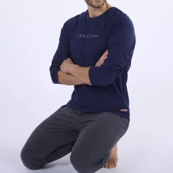 Ultrazachte pyjama in jersey en fleecetricot