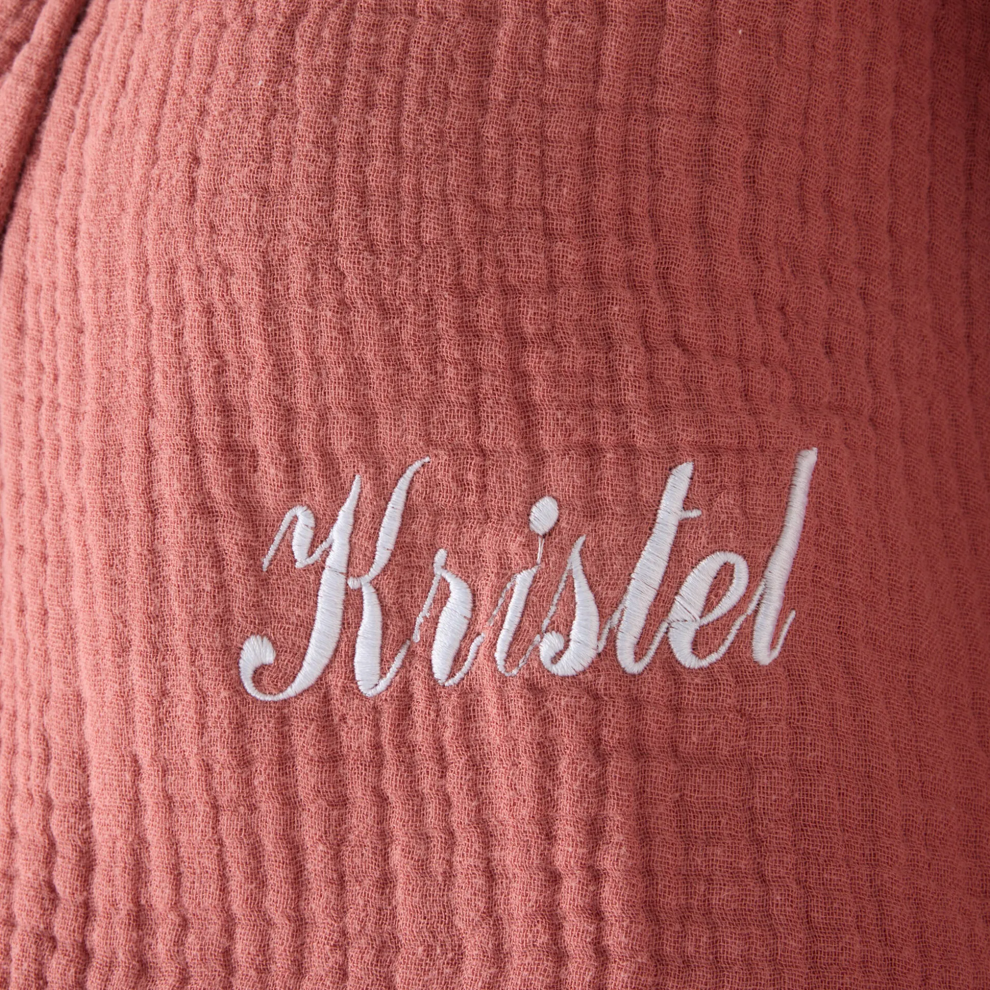 Uniseks badjas met sjaalkraag in tetrastof Colombine®, personaliseerbaar