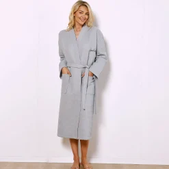 Uniseks badjas voor volwassenen in bijenraattricot 280 g/m2, personaliseerbaar