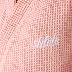 Uniseks badjas voor volwassenen in bijenraattricot 280 g/m2, personaliseerbaar
