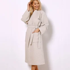 Uniseks badjas voor volwassenen in bijenraattricot 280 g/m2, personaliseerbaar