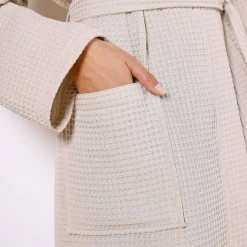 Uniseks badjas voor volwassenen in bijenraattricot 280 g/m2, personaliseerbaar