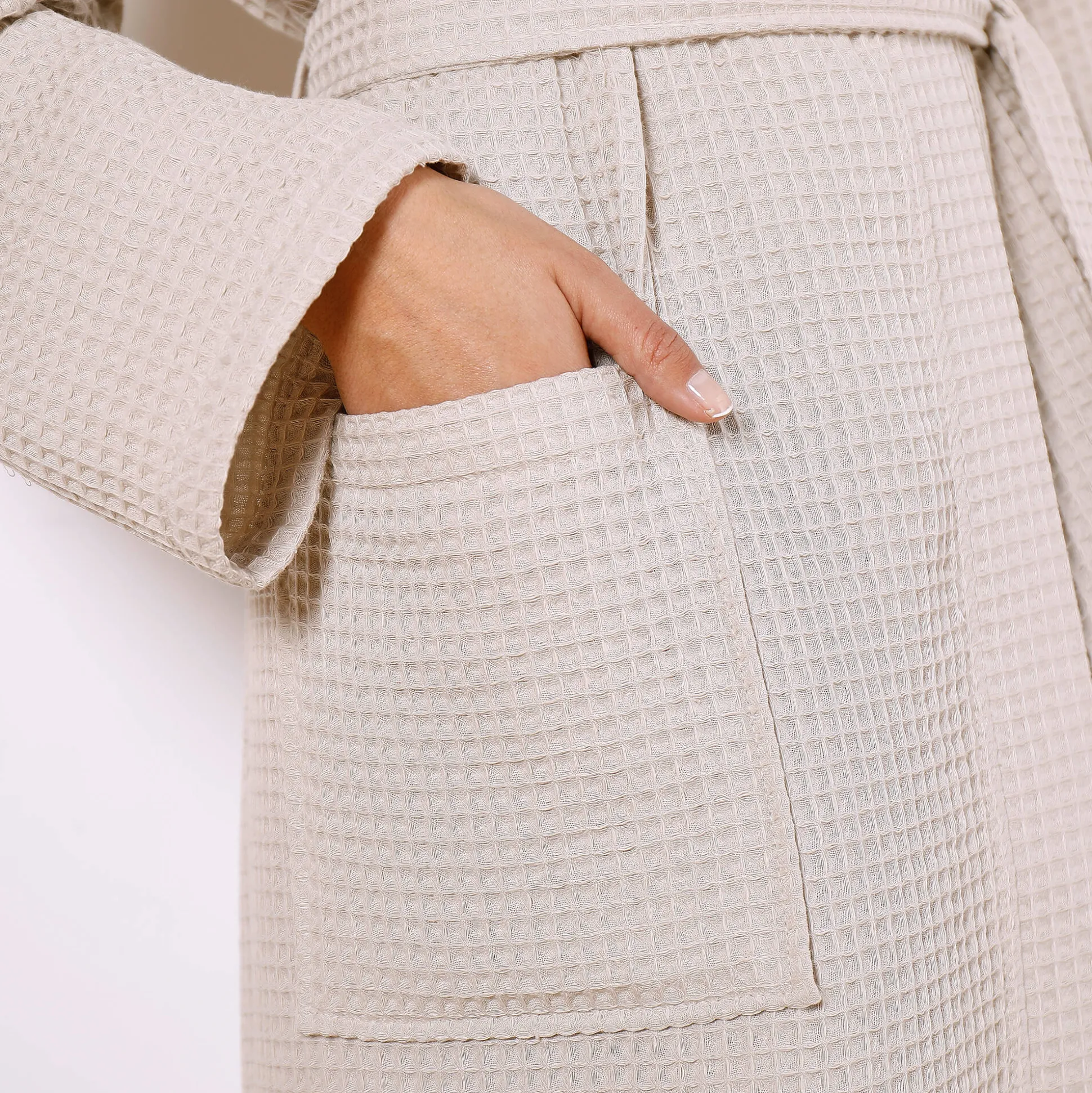 Uniseks badjas voor volwassenen in bijenraattricot 280 g/m2, personaliseerbaar