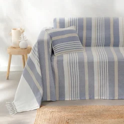 Veelkleurig artisanaal geweven sprei of plaid