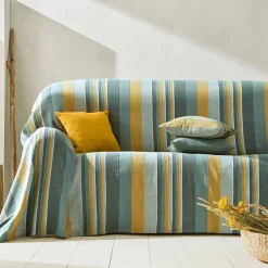 Veelkleurig artisanaal geweven sprei of plaid