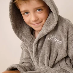 Vermommingsbadjas voor kinderen, beertjesmotief en kap, personaliseerbaar