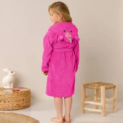 Vermommingsbadjas voor kids met eenhoornmotief en kap, personaliseerbaar