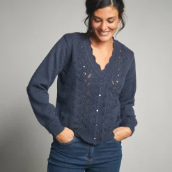 Vest in ajourtricot