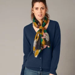Vest in lamswol met V-hals en knoopsluiting