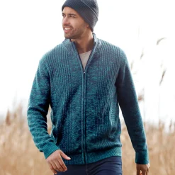 Vest in tricot met opstaande ritskraag, lijfje met fleecevoering