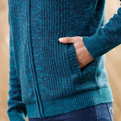 Vest in tricot met opstaande ritskraag, lijfje met fleecevoering