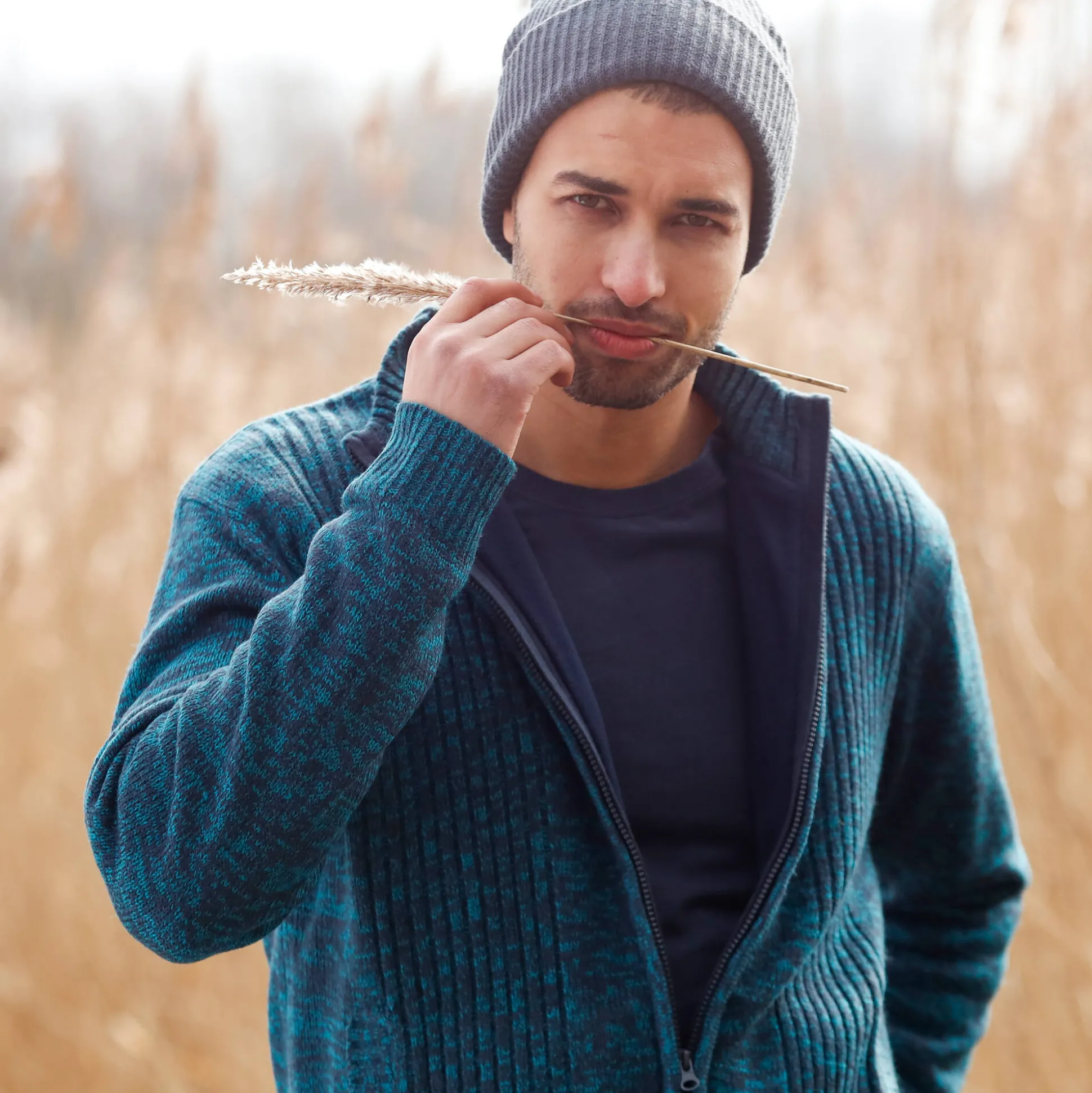 Vest in tricot met opstaande ritskraag, lijfje met fleecevoering