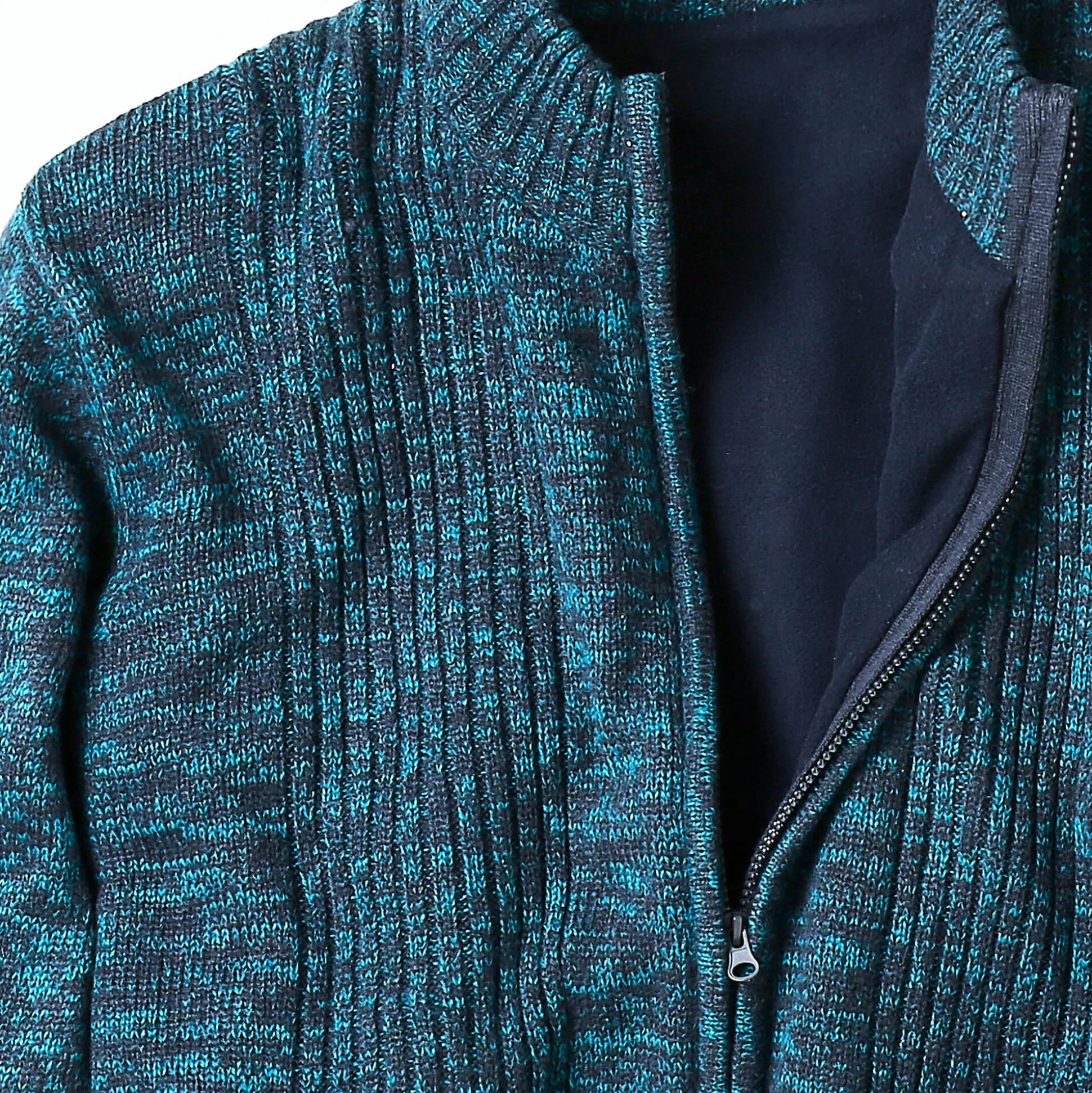 Vest in tricot met opstaande ritskraag, lijfje met fleecevoering