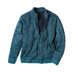 Vest in tricot met opstaande ritskraag, lijfje met fleecevoering