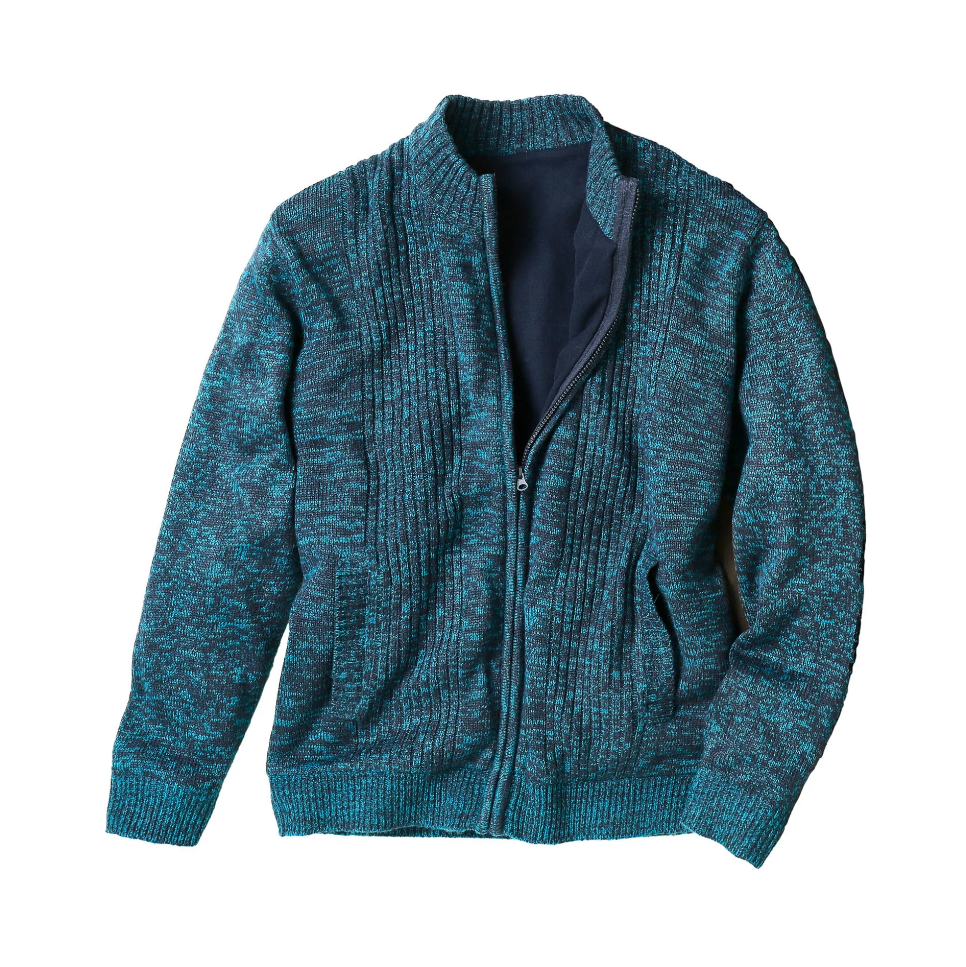 Vest in tricot met opstaande ritskraag, lijfje met fleecevoering