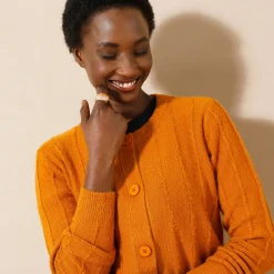 Vest in tricot met streepeffect