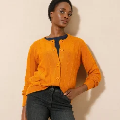Vest in tricot met streepeffect