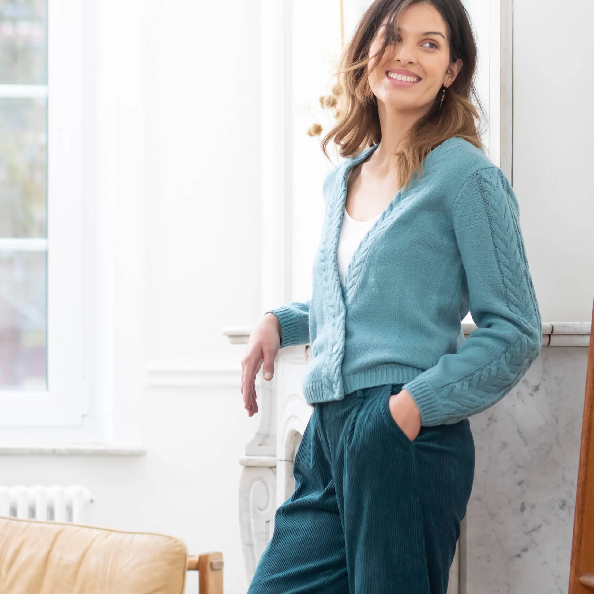 Vest in wikkelstijl