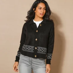 Vest met detail in jacquard