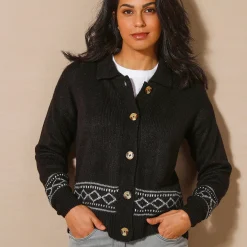 Vest met detail in jacquard