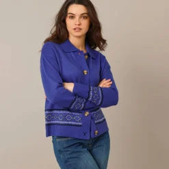 Vest met detail in jacquard