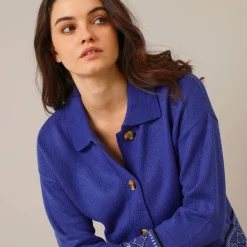 Vest met detail in jacquard