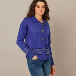 Vest met detail in jacquard