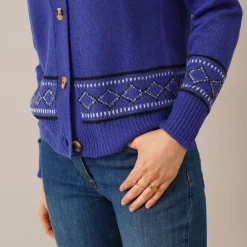 Vest met detail in jacquard