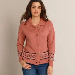 Vest met detail in jacquard