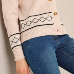 Vest met detail in jacquard