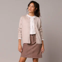 Vest met fantasieknopen, zachte touch
