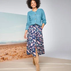 Vest met knoopsluiting, ajourtricot met zachte touch