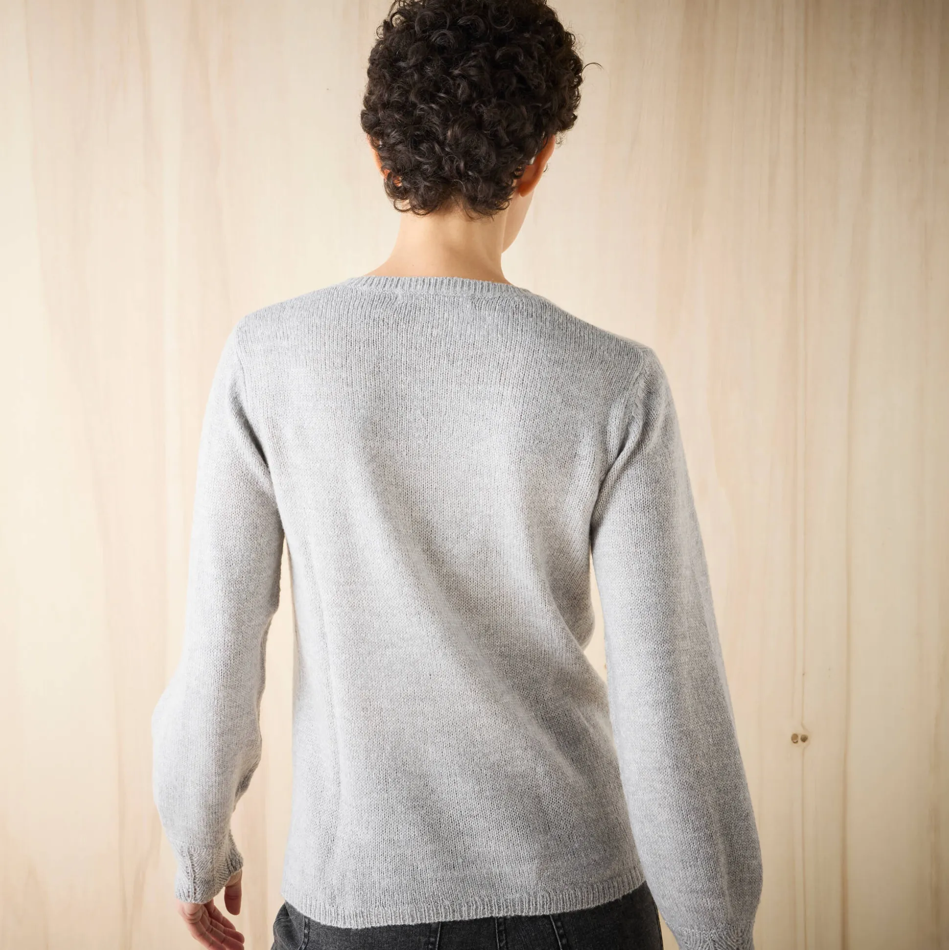 Vest met knopen, ajourtricot