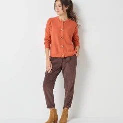 Vest met knopen en lange mouwen, fantasietricot