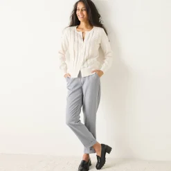 Vest met knopen en ronde hals, fantasietricot