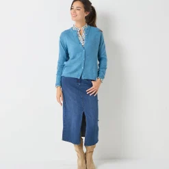 Vest met knopen, mix van wol en mohair