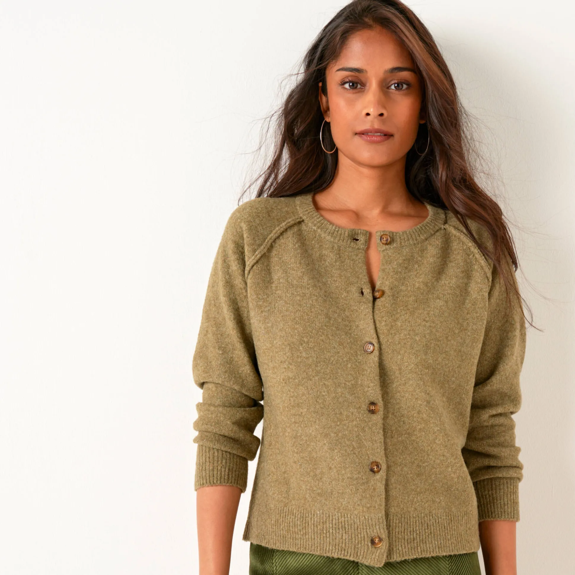 Vest met knopen, streelzacht tricot in wolmengelin