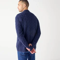 Vest met opstaande ritskraag en kabels
