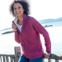 Vest met rits en pluchevoering, 30% wol
