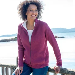 Vest met rits en pluchevoering, 30% wol