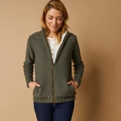 Vest met rits en pluchevoering, 30% wol