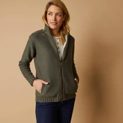 Vest met rits en pluchevoering, 30% wol
