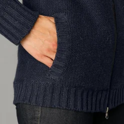 Vest met rits en pluchevoering, 30% wol