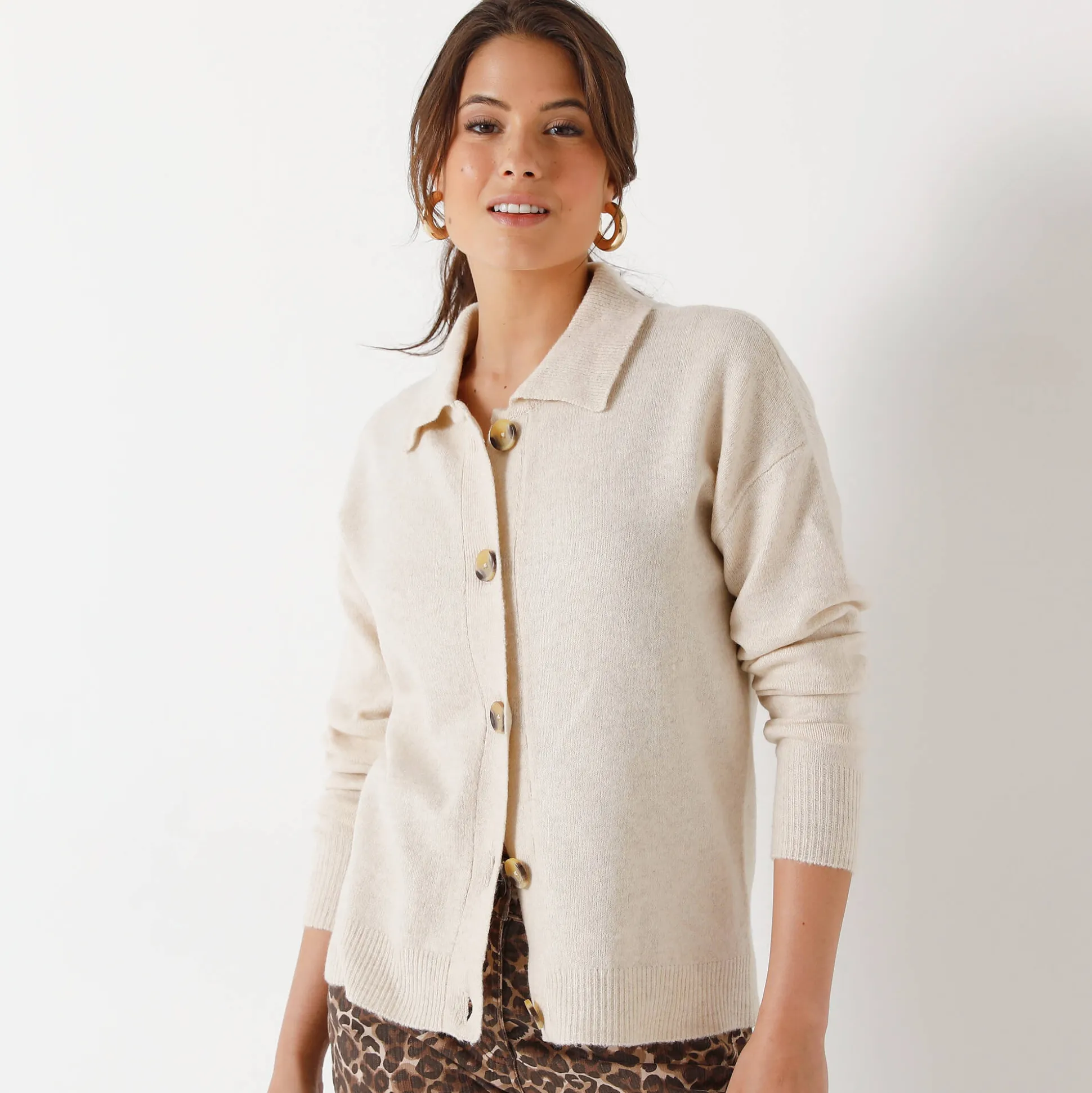 Vestjasje met knopen, gerecycleerd polyester(**)