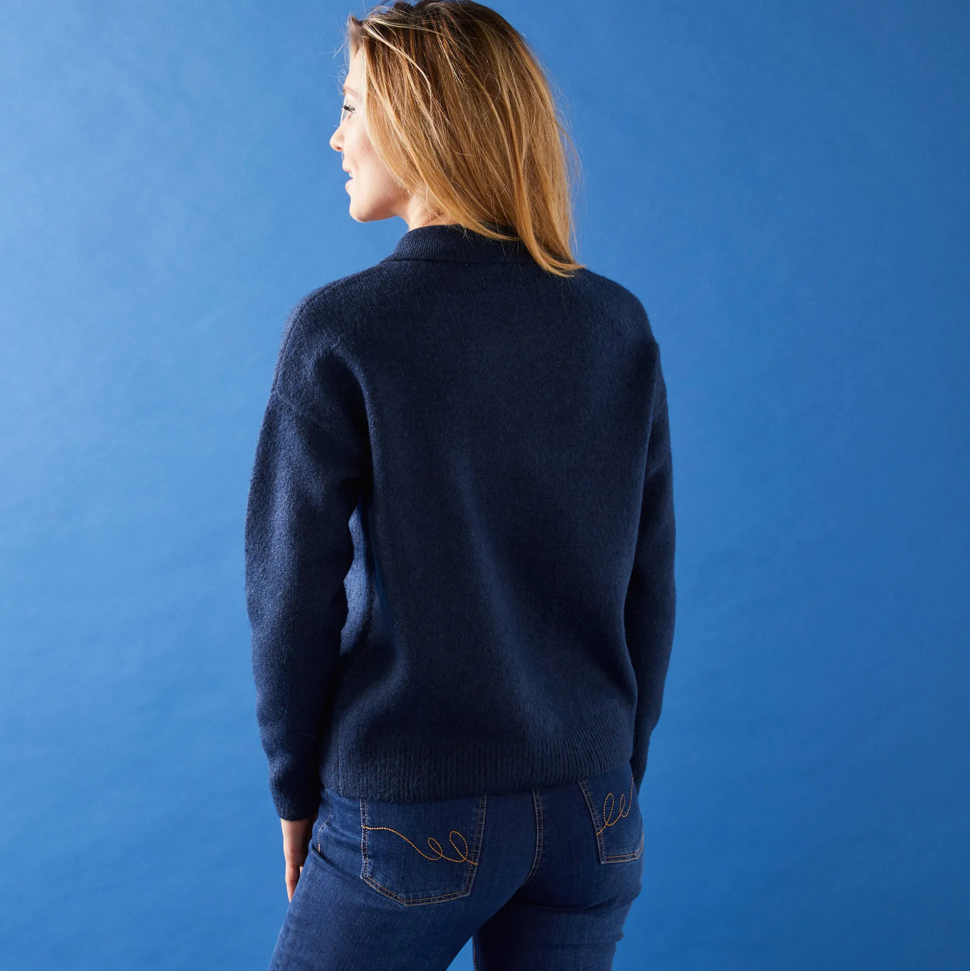 Vestjasje met knopen, gerecycleerd polyester(**)
