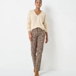 V-halstrui met lange mouwen, mix van wol en mohair