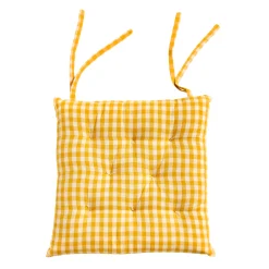 Vierkant stoelkussentje met ruitjes - set van 2
