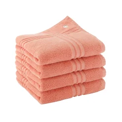 Vierkante absorberende handdoek in badstof - set van 4